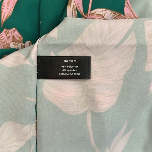 Boston Proper Tropical Slouchy Charmeuse Palm Blouse Top L/XL - Picture 7 of 9